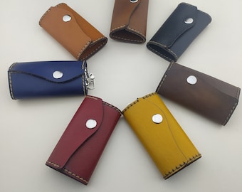 Minimalist Key Holder, Key Purse, Leather Key Holder, Key Case, Key Organizer, Key Chain, Key Wallet, Keychains Tiny