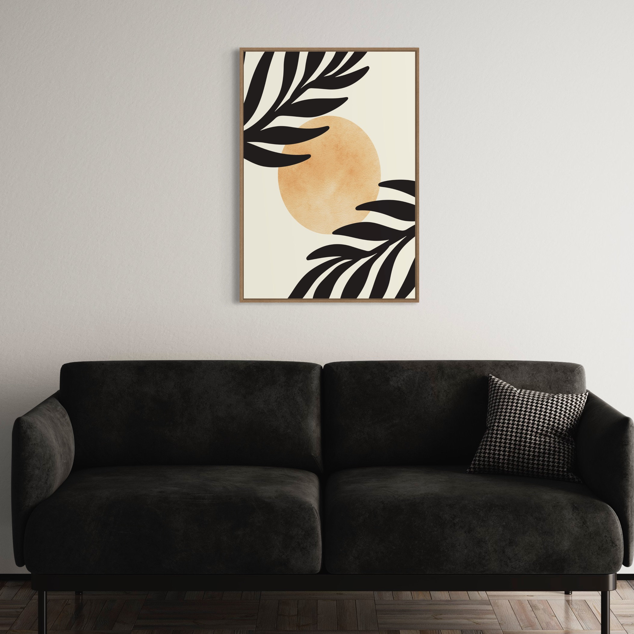 Boho Wall Art Set, Boho Art Print, Printable Modern Art, Boho Orange ...