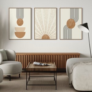 Boho Wall Art Set Boho Art Set of 3 Prints Printable Modern Art Minimal ...