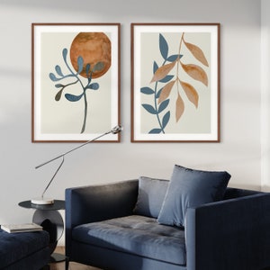 Boho Wall Art Prints, Boho Set of 2, Printable Wall Art, Boho Watercolor Prints, Colorful Boho Art, mid century modern, Boho digital prints