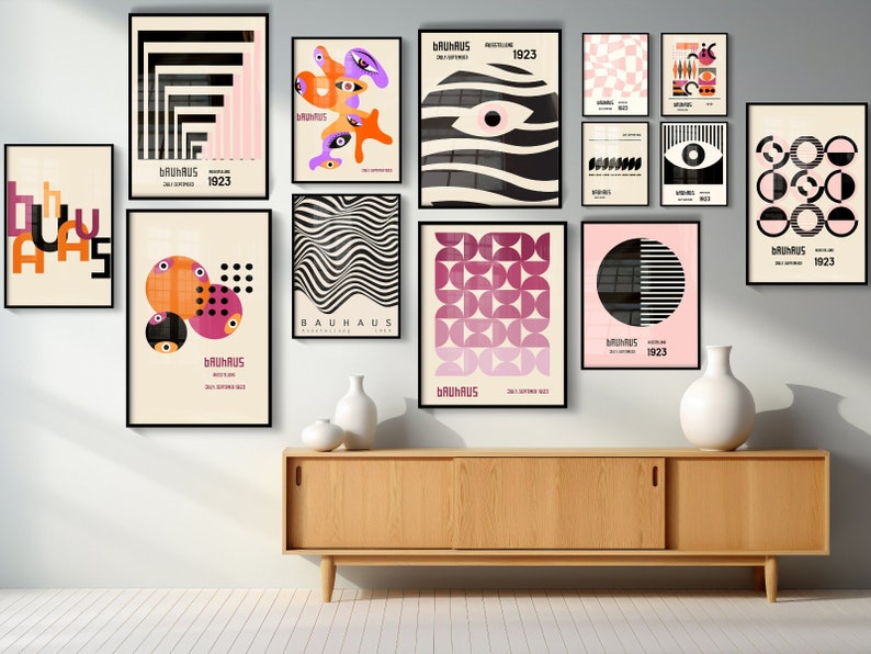 Bauhaus Poster, Bauhaus Art Posters Set of 13 Prints, Bauhaus Wall Art ...
