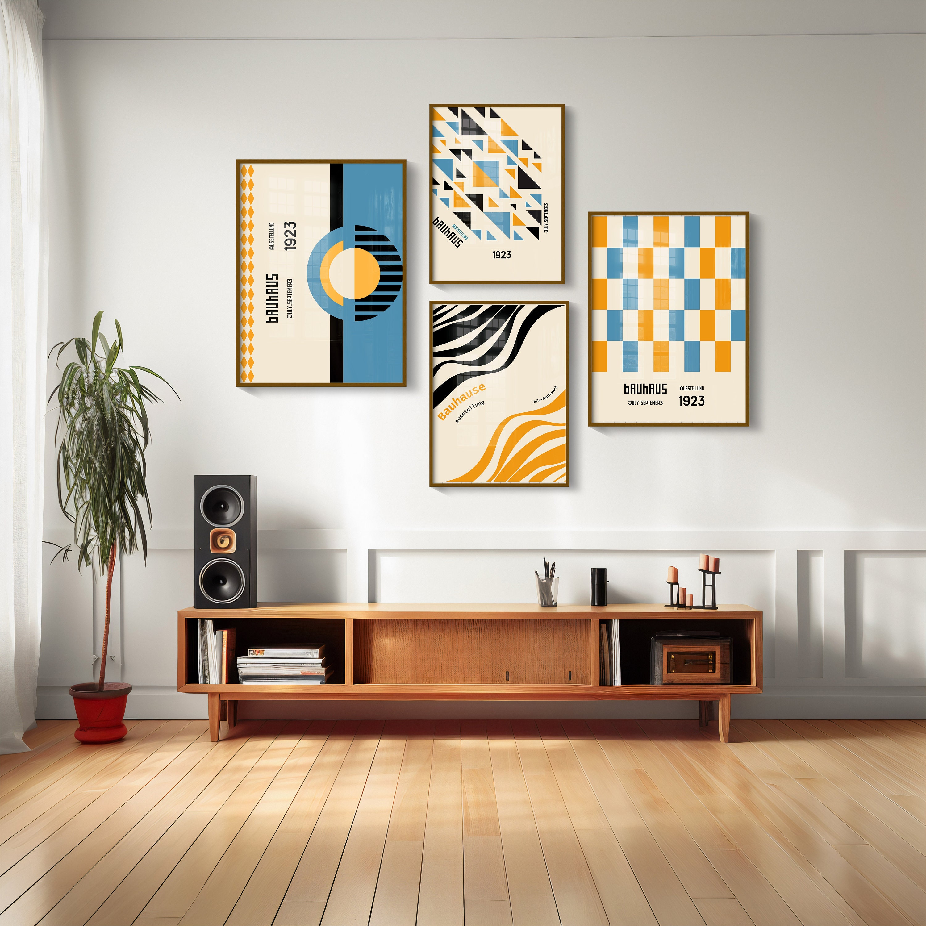 Bauhaus Poster, Bauhaus Art Posters Set of 6 Prints, Bauhaus Wall Art ...