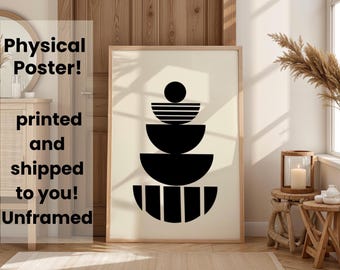 Black and white Wall Art, Boho Art poster, Abstract Black and White Art, Printable Boho wall art, Mid Century Modern Black white Art Prints