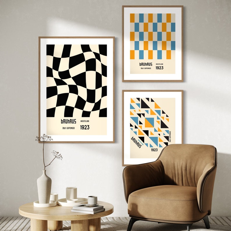 Bauhaus Poster, Bauhaus Art Posters Set of 6 Prints, Bauhaus Wall Art ...