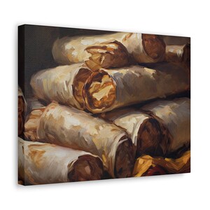 Canvas Art Pile Of Burritos Tacos Mexican Food Wall Art  - Canvas Art Print, Kitchen Wall Decor, Wall Art, Wall Decor, Home Decor