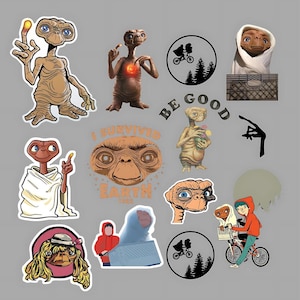 E.T. PNG Digital Download, E.T Sticker Pack