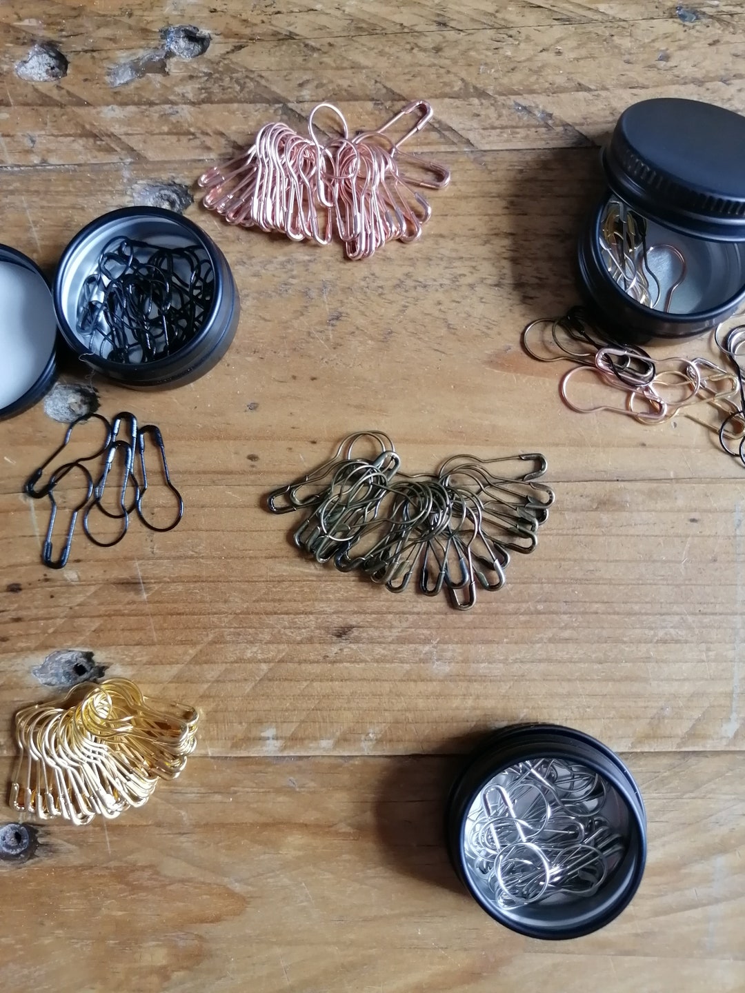 Metal Bulb Stitch Markers Set of 25 Storage Box Knitting/crocheting