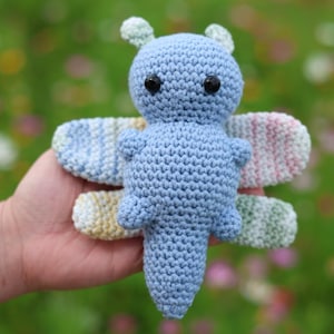 Blue Dragonfly Crochet Plush