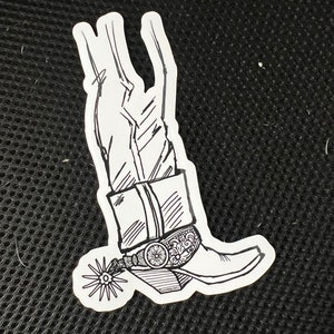L'adesivo per stivale da cowboy Buckaroo Roll