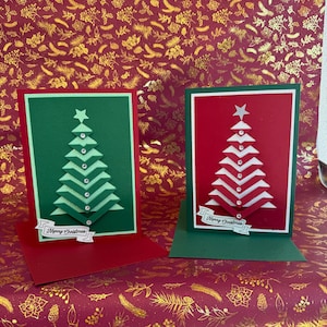 Tarjeta de árbol de Navidad, tarjeta de regalo grande