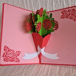 3d Karte Muttertags Karte,Blumenstrauss,Geburtstag. Gruss Karte.