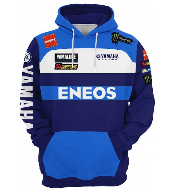 Sweat à Capuche Moto Yamaha YZF R1 - Modèle 2020-2024 - Design Sportif Unique - Coupe Classique - 100% Coton - Pour Motards