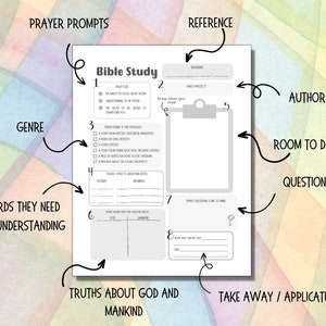 Printable Childrens Bible Study Worksheet, Family Bible Study for Kids ...