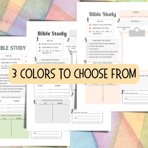 Printable Childrens Bible Study Worksheet, Family Bible Study for Kids ...