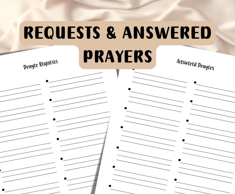 Printable Prayer Journal Pages, Womens Prayer Binder, Simple Prayer ...