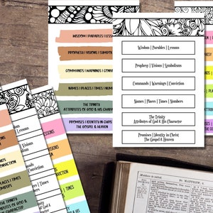printable bible study color key chart digital download color guide for highlighting system bible study color code pdf bookmark to print