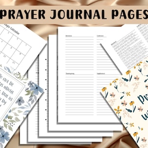 Printable prayer journal pages, womens prayer binder, simple prayer guide with prompts, acts prayer workbook pdf