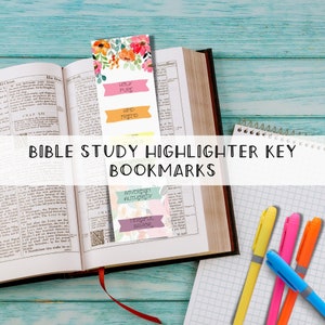 Printable Bible Study Color Code, Bible Highlighter Code Bookmark, Bible Journaling Highlighter System, Color Code Key