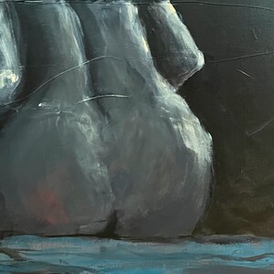 Seated Woman - original figurative acrylic painting