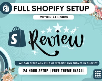 Shopify Full Website Setup with Premium Theme in 24 Hours | shopify site | shopify shop | theme for shopify store | ecommerce shopify theme