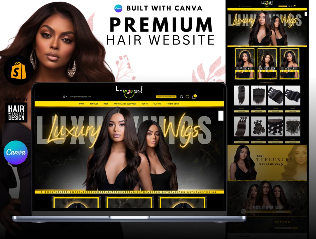 Hair site Design, Hair Extensions site Design, Premade site