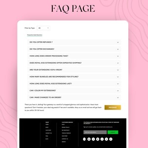 Shopify Luxury Hair Website Template , Premade Hair Website, Shopify Website Theme, Hair Stock Images, Canva, Instant Download image 9