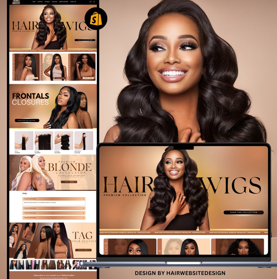 Hair site Design, Hair Extensions site Design, Premade site