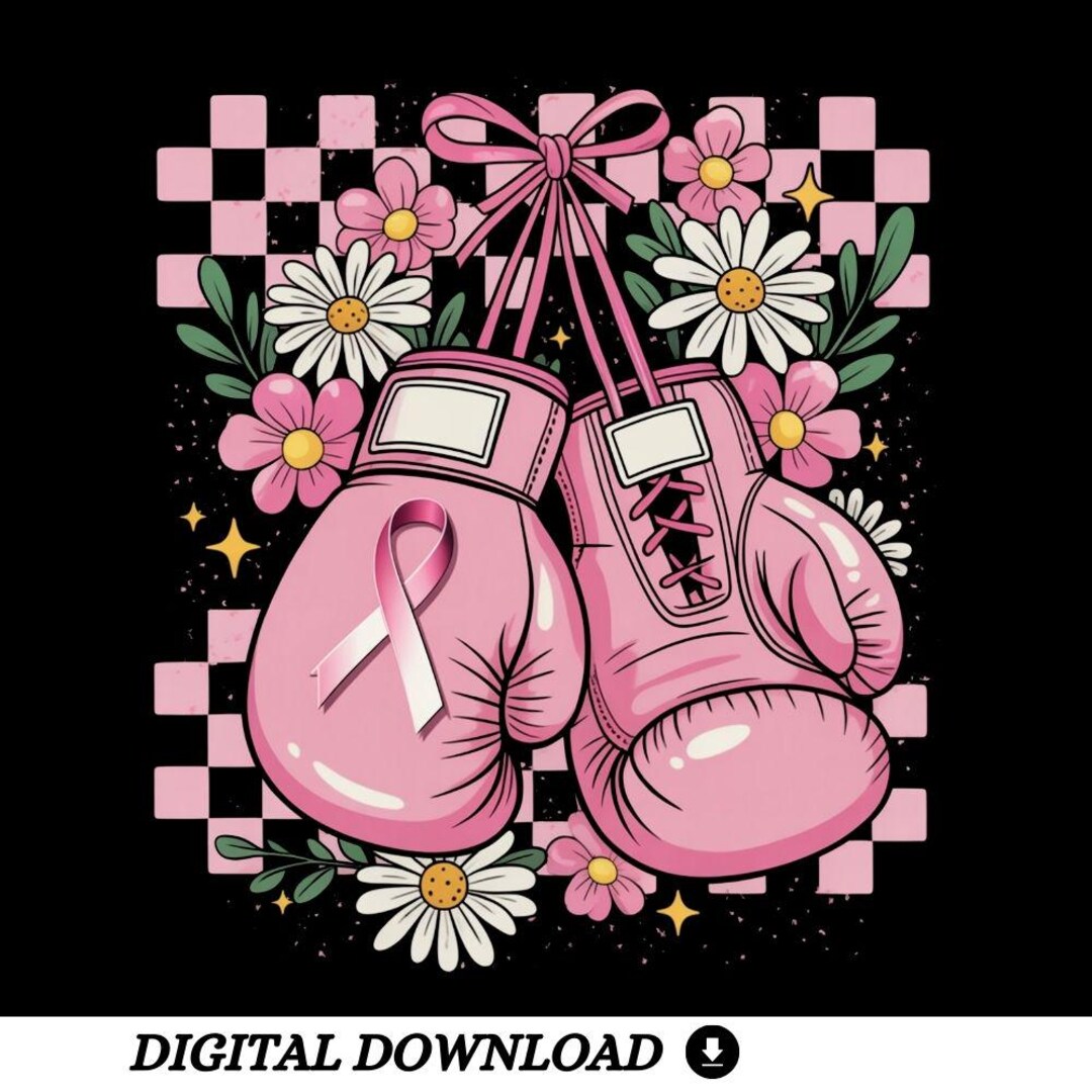 Coquette Boxing Gloves PNG, Breast Cancer Awareness Png, Preppy Pink ...