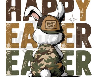 Feliz Pascua Png, Conejito Cazador De Huevos Png, Conejito De Pascua Niño PNG, Conejito Camuflaje Png, Pascua Retro Png, Conejito Niño Con Sombrero Al Revés, Camuflaje png