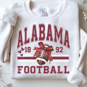 Bama football sublimation PNG featuring bold Alabama lettering, hearts, and game day spirit
