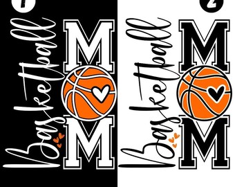 Basketball Mom PNG, Basketball Game Day Sublimation Design, Retro Basketball Heart PNG, Basketball Mama Shirt Design, Sports Mom Clipart