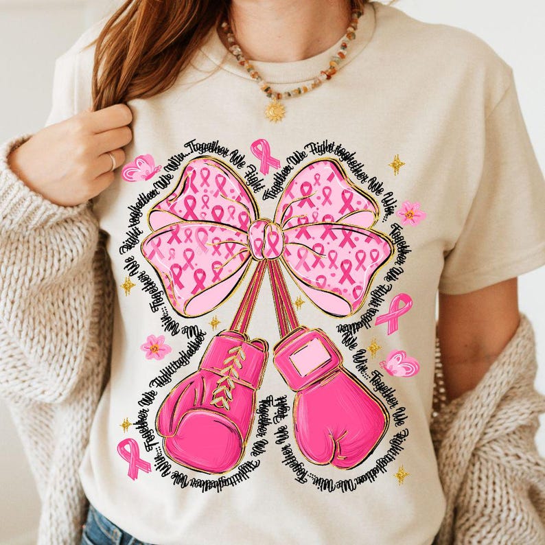Coquette Boxing Gloves PNG, Breast Cancer Awareness Png, Preppy Pink ...