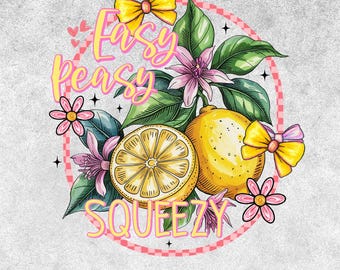 Preppy Lemon Summer Png, Lemon Coquette Png, Preppy Summer Png, Girly Summer Shirt Design, Easy Peasy Png, Lemon Shirt Png, Lemonade Png