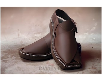 Kaptaan Hot-Chocolate colour Chappal/Peshawari Chappal/Handmade Peshawari Chappal/Genuine Leather Chappal/Men Eid Footwear/Afghani Footwear