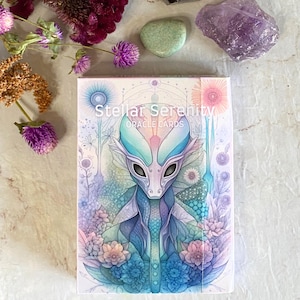 Magnifique nouvel ensemble de divination Oracle, jeu de cartes Oracle Stellar Serenity Visions cosmiques, Oracle du soi céleste supérieur | Tarot