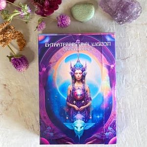Magnifique jeu de cartes de divination Oracle nouvelle version, jeu de cartes Oracle de la sagesse extraterrestre Visions cosmiques, tarot de l'Oracle du Soi céleste supérieur