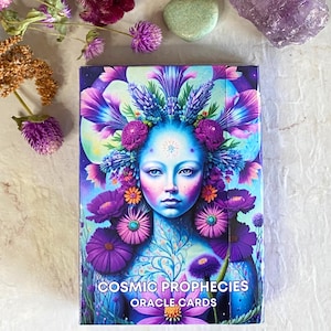 Beautiful New Release Alien Oracle Divination Set, Cosmic Visions Cosmic Prophesies Oracle Cards Deck, Celestial Higher Self Oracle Tarot