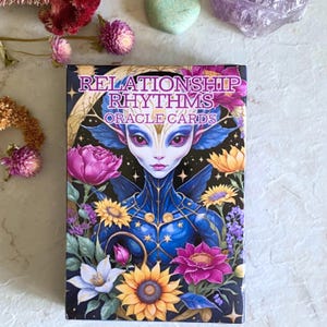 Cartes Oracle des rythmes relationnels | Deck interstellaire Oracle | Cartes d'affirmation pour l'amour, la connexion et l'intuition