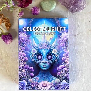 Magnifique nouvel ensemble divinatoire d'oracle extraterrestre, jeu de cartes Oracle du changement céleste Visions cosmiques, Oracle du soi supérieur céleste