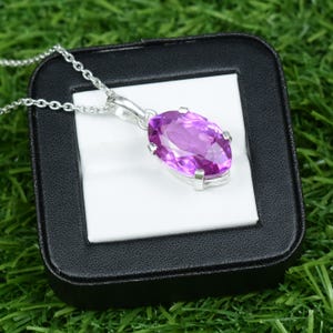 28 CT Pink Sapphire Necklace, Sapphire Marquise Necklace, Natural Pink Sapphire Pendant, September Birthstone Necklace
