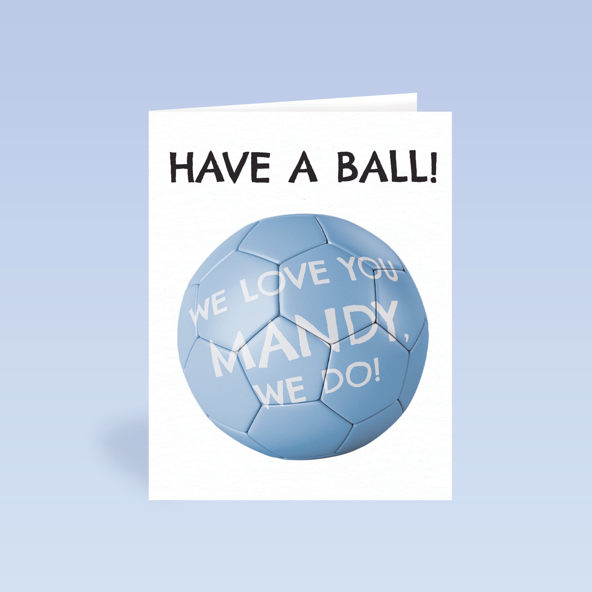 Personalised Football Card Name and Number | Football Gift | City | United | Liverpool | Rangers | Celtic | Any Club | Birthday Card