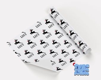 Personalised Christmas Wrapping Paper Reindeer | Gift Wrap | Christmas Gift | Any Name