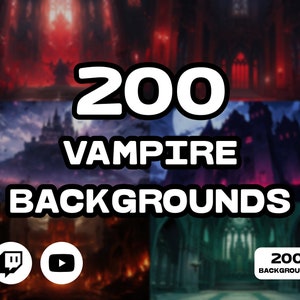 200 Vampire Vtuber Backgrounds, Castles, Vampire House, Stream Background, Virtual Background, Twitch Background, Zoom Backgrounds image 1