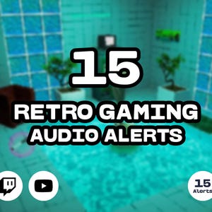 15 Twitch Sound Alerts - Retro Jungle Gaming Pack (notifications, sound effects for streamers, Vtubers, YouTubers) I Vtuber Alerts