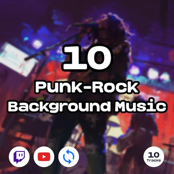 Loopable Punk-Rock Background Music, 10 Tracks (Digital Download)