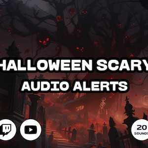 20 Twitch Sound Alerts - Halloween, Scary, Horror and more (notifications, transitions, sound effects for streamers, Vtubers, youtubers)