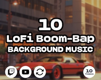 Twitch Music Streamer LOOPABLE Boom Bap LoFi Music, 10 Tracks, Mood Sounds, background Music BGM For streamers and Vtubers, Youtube music
