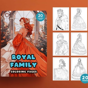 ANIME &quot;ROYAL FAMILY&quot;: A 20 Page Coloring Pages for Adults and Children, Coloring Book, High Quality coloring pages - jpeg- Instant Download