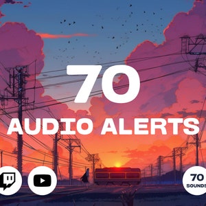 70 Twitch Sound Alerts - LoFi, Fantasy, Funny, and many more (notifications, transitions, sound effects for streamers, Vtubers, youtubers)