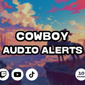 10 Twitch Sound Alerts - Cowboy, Western, Guitar and many more (notifications, transitions, sound effects for streamers, Vtubers, YouTubers)